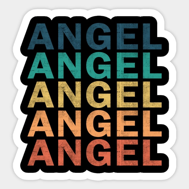Angel Name T Shirt - Angel Vintage Retro Name Gift Item Tee Sticker by henrietacharthadfield